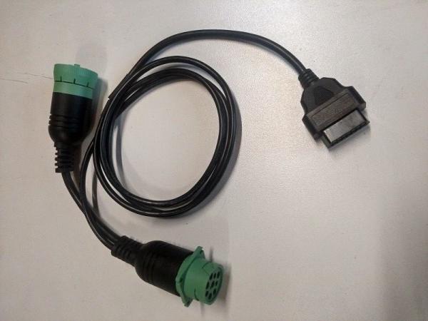 Buy cheap Green Deutsch 9-Pin J1939 Male to OBD2 OBD-II Female and J1939 Female CAN Bus Y Cable from wholesalers