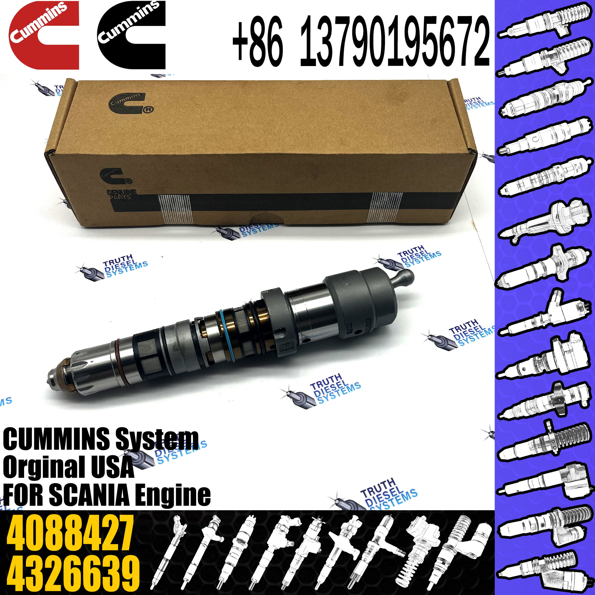 Diesel Common Rail Fuel Injector 4088416 4087893 4001813 4088428 4088427 4326781 4326780