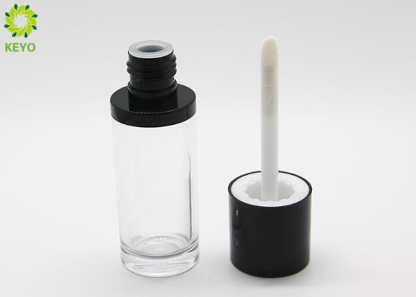 Buy cheap Round Plastic Lip Gloss Tube / Empty Foundation Containers With Brush Capacity 20ml from wholesalers