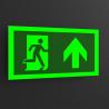 Buy cheap UV Printing Photoluminescent Safety Exit Sign Running Man rectangle for Hospital from wholesalers