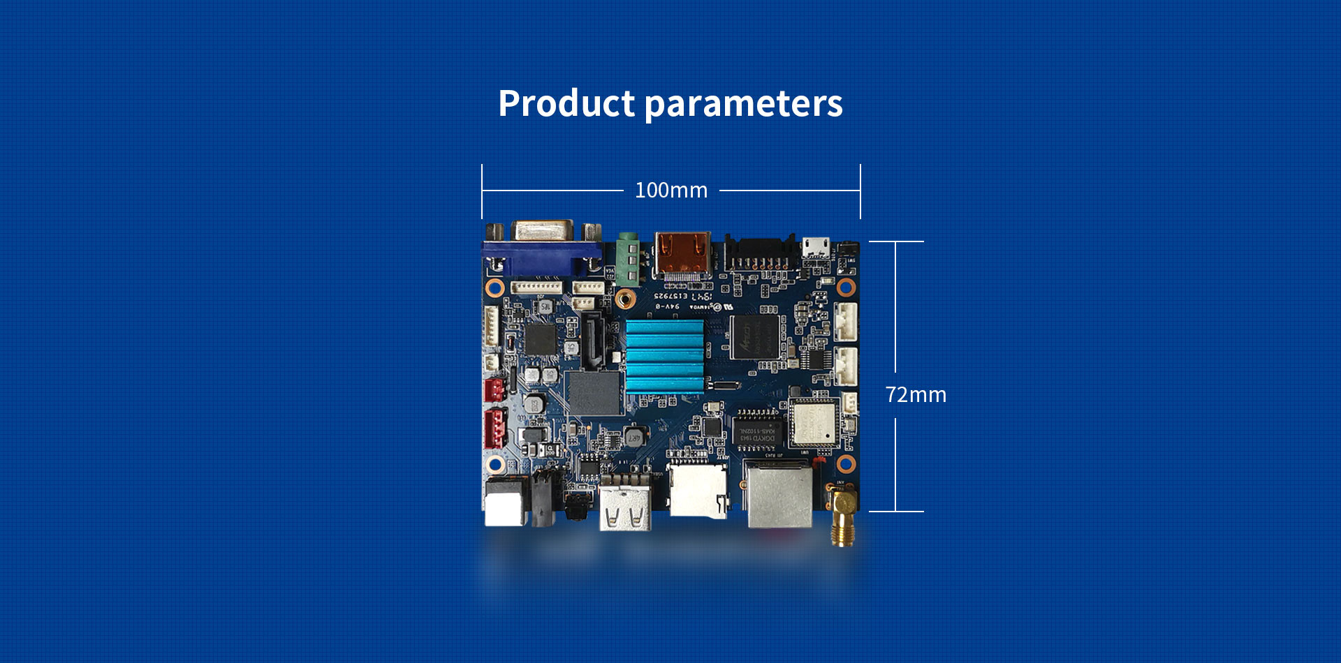 C0 Smart Minicomputer Mainboard Dual-core Mali-400MP2 100mm* 72mm HDMI 1.4 interface, up to 1080P