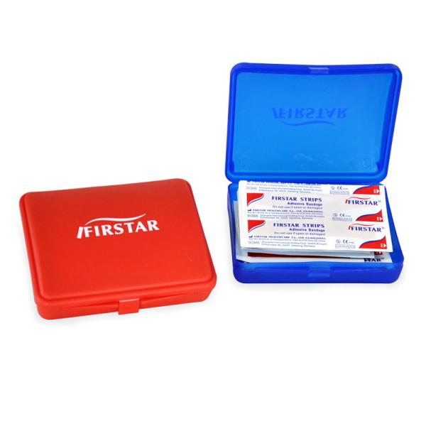 Buy cheap Mini Pocket Organizer First Aid Kit Storage Box Label Small Red Blue 10.5x9.3x3cm from wholesalers