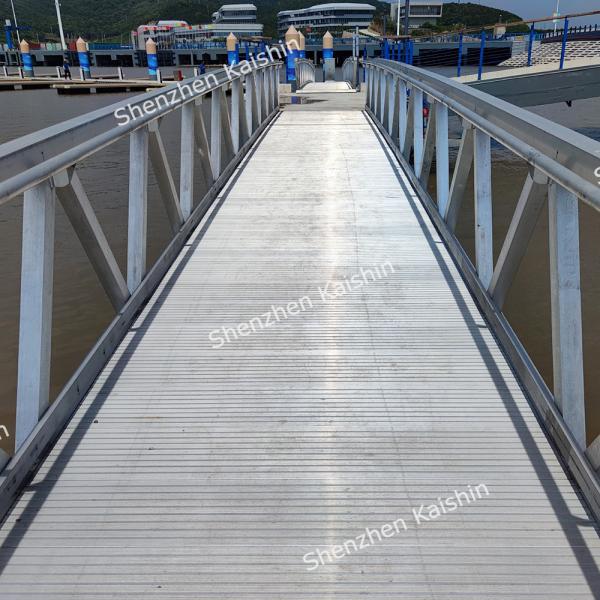 Buy cheap Marine Aluminium Gangway Anti Skid Walkway Floating Bridge / Floating Pontoon from wholesalers