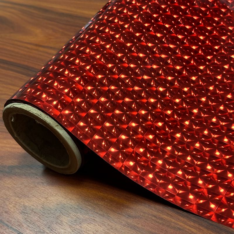 Red 3D Lens Film BOPP Holographic Lamination Film For Packaging Product