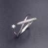 Buy cheap Simple Main Like Diamond Stone Wedding Rings Quadrilateral Shape from wholesalers