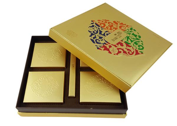 Gold Foil Shinny Paper Cardboard Box CMYK Color Logo Printing Cake Food