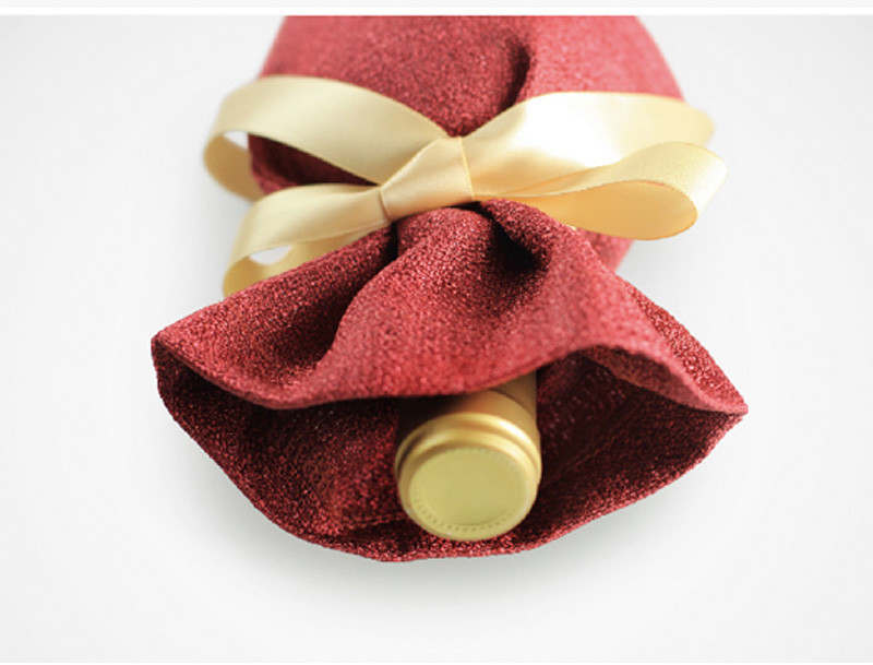 Luxury L14.8*H36CM Cotton Glass Bottle Protective Sleeve