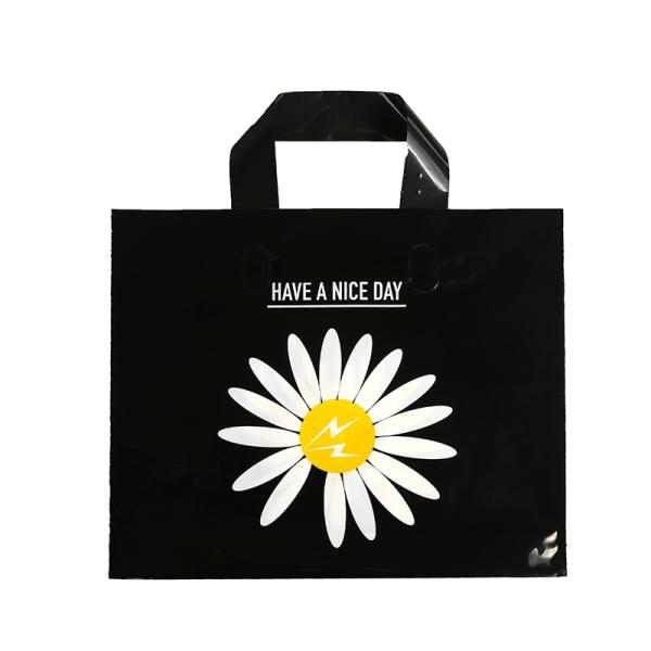 Buy cheap HDPE LDPE Film Shopping Mall Black Plastic Tote Bag from wholesalers