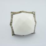 925 Sterling Silver Irregular Shape White Agate Rings For Women Sterling Silver