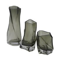 Buy cheap 3 Size Warped Grey Color Tall Centerpiece Vases product