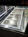 Curved Glass Ice Cream Showcase Freezer 16 Pans 1510*1100*1280mm Customized
