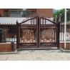 Buy cheap Villa Electroplated Cast Iron Gates / Courtyard Metal Driveway Gates from wholesalers