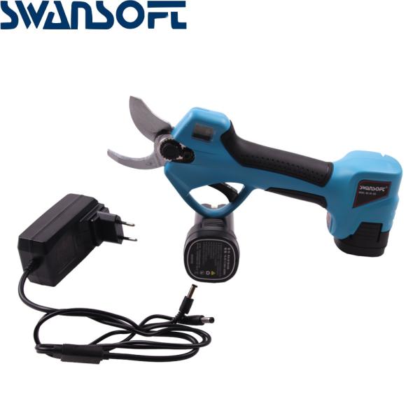 Buy cheap Swansoft Finger Protection 2.5CM Li battery orchard secateurs best garden tools electric pruners with LED Display from wholesalers