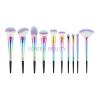 Buy cheap Beautiful Rainbow 10 pcs Nature Fiber Makeup Brush Set For Salon And Daily Use from wholesalers