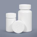 White Round Plastic Pill Bottles for Child-Proof Capsule Tablets Pharmaceutical