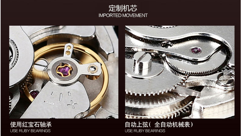 Hot stainless Steel Men's business sport Tourbillon automatic mechanical movement wrist watch