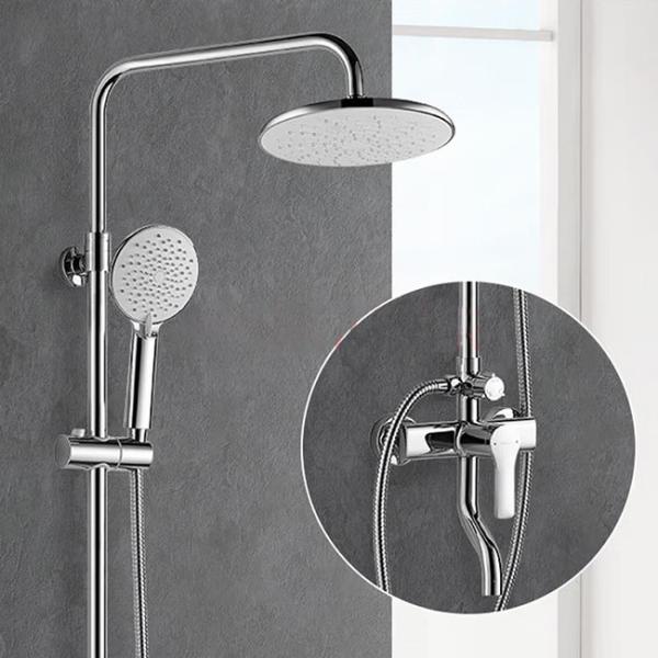 Quality Three Function Bath Shower Mixer Set Copper Alloy Adjustable Descaling Shower Set for sale