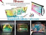 translucent plastic PVC slider bags frosted EVA zipper packaging bag, PVC slider