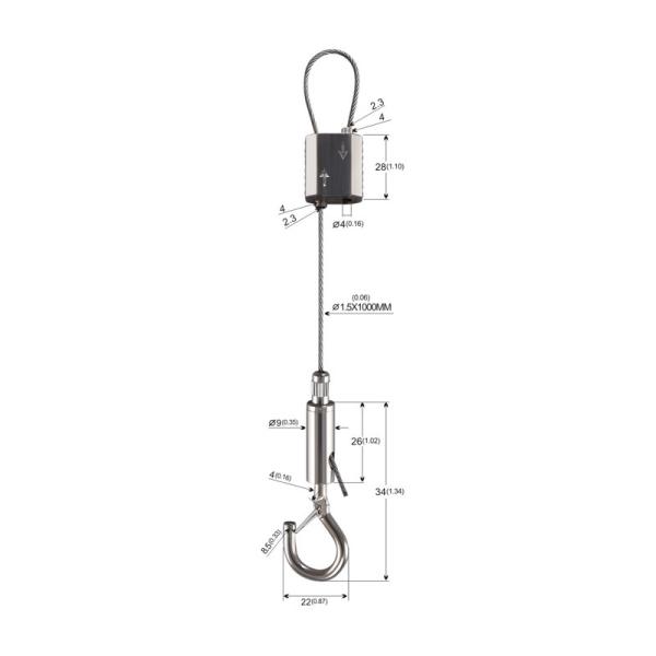 Buy cheap Brass Snap Zinc Alloy Cable Looping Gripper For Light Hanging 1.5mm from wholesalers