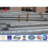 Buy cheap Metal Electrical Galvanized Steel Pole Round Tapered Octogonal shaped With Bitumen from wholesalers