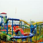 Water Theme Park Equipment Fiberglass Adult Slide Water Roller Coaster
