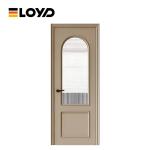 Reinforced Wood Glass French Door Swing Readymade OEM