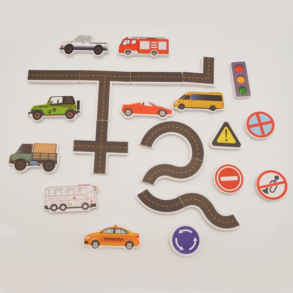Buy cheap Trucks Trains Chunky Bath Stickers Foam Bath Toys EVA Material from wholesalers