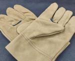 Short Thick Leather High Temperature Welder Gloves Full Leather Welding Welder