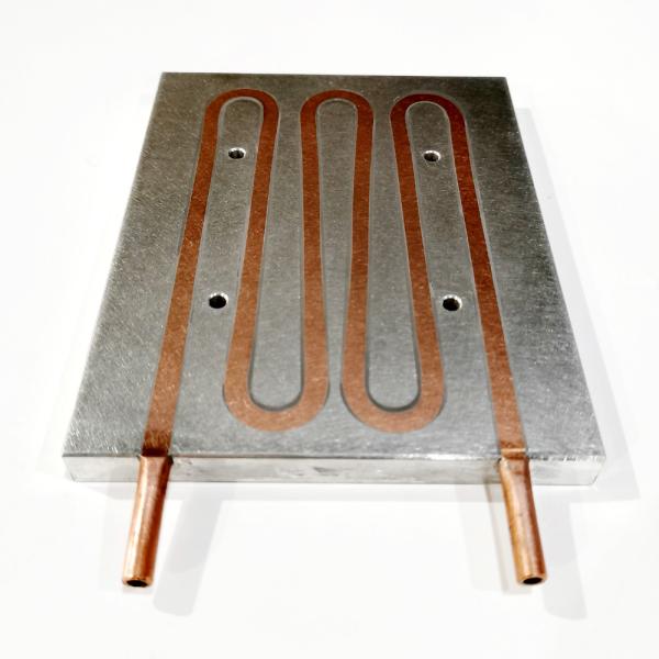 Buy cheap Embedded Cooper Radiator Heat Sink Plate For Water Cooling 120x12x150mm from wholesalers