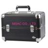 Buy cheap Aluminum Beauty Cases Black Makeup Boxes With Trays from wholesalers