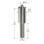OEM Brass Wire Gripper With M6*20 Thread Nickel / Chrome surface YW86078