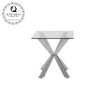 5 15mm Stainless Steel Side Tables For Living Room 35kg Modern glass top