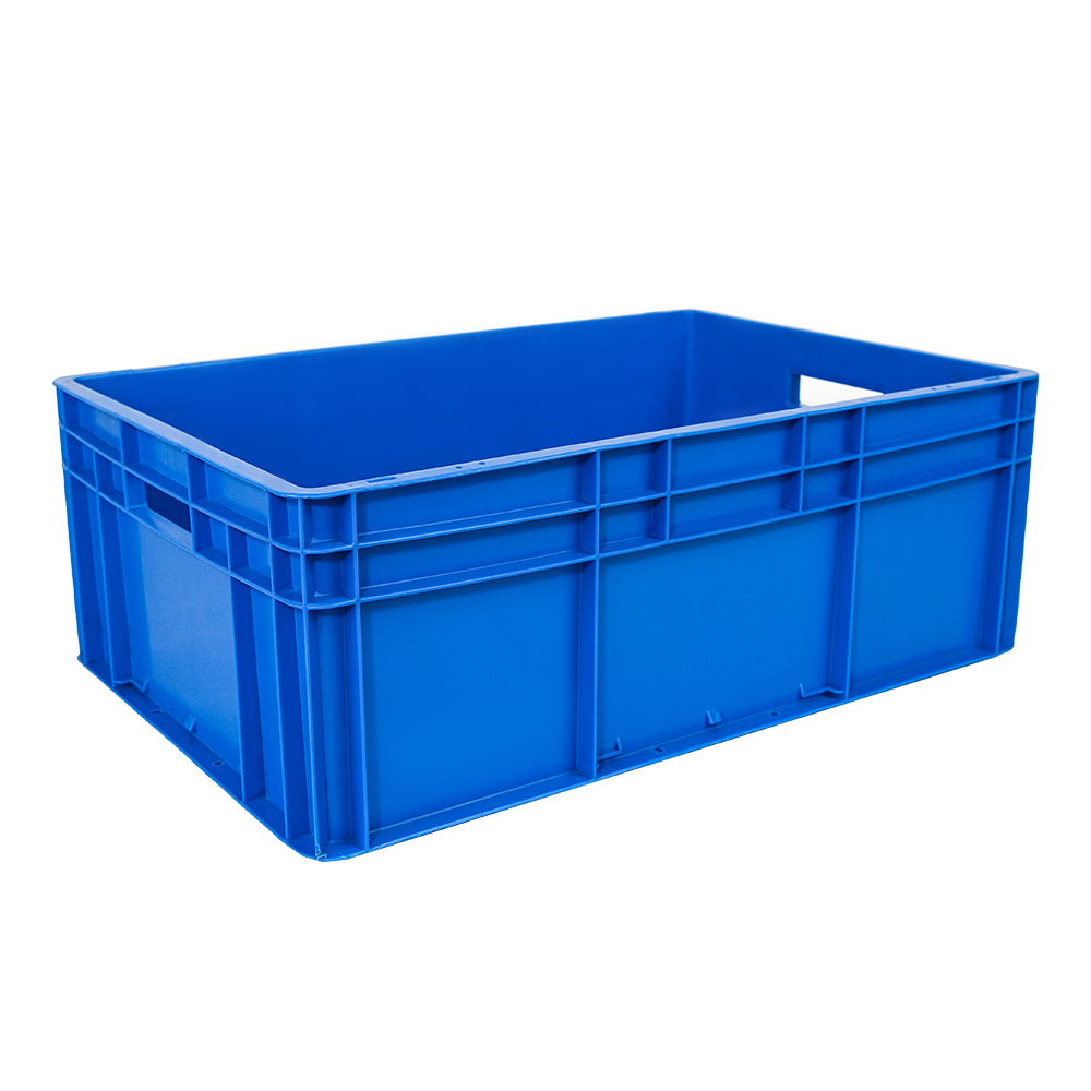 Customized Logo Plastic Turnover Crates with Lid for Heavy Duty Storage and Transport