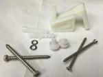 Stainless steel toilet fitting screw, nylon seven-word screw set
