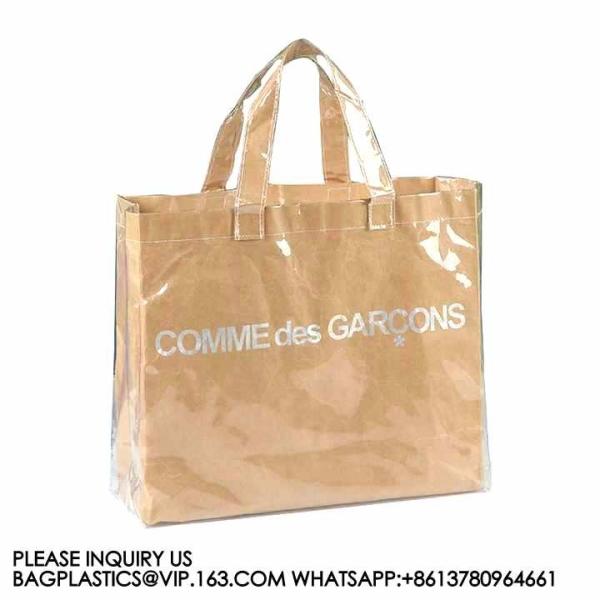 Heavy Duty Sustainable Recyclable Custom Logo Dopont Tyvek PVC Washable Shopping