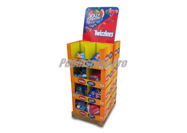 Buy cheap 4 PDQ Stacked Cardboard Dump Bins Recyclable for Twizzlers Candies from wholesalers
