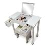 Buy cheap Shipping from U.S. warehouse-Noble European Style White MDF Solid Wood Makeup Table 2 Drawers from wholesalers