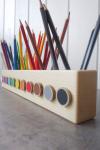 Montessori wood pencil holder crayon holder color sorting adult coloring wood