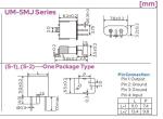 SMD 3 Pins Crystal Filter UM-5MJ Support 21.7MHz To 45MHz For Wireless Telemetry