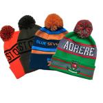 62cm Knitted Pom Beanie Hat Acrylic Cuff Knitted Jacquard Beanie Caps