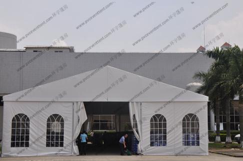 Buy cheap White Color Aluminum Big Builders Warehouse Tents With Soft PVC Fabric Windows from wholesalers