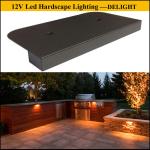Stainless Steel Warm White LED Stair Step Light Low Voltage stone column