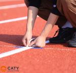 Outdoor Sports Low-maintenance EPDM Rubber Running Track Running Red EPDM