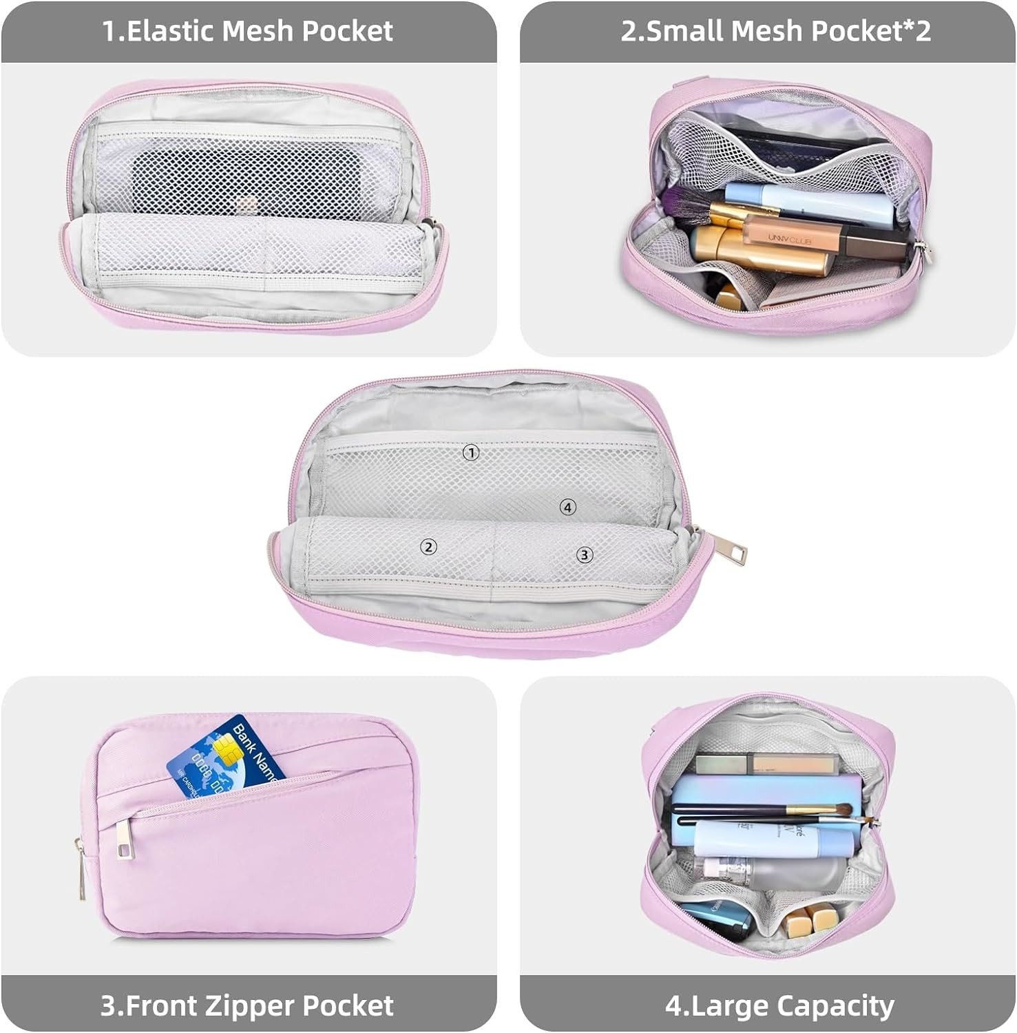 Water Resistant Crossbody Bag For Women Multi Position Fanny Pack Mini Belt Bag