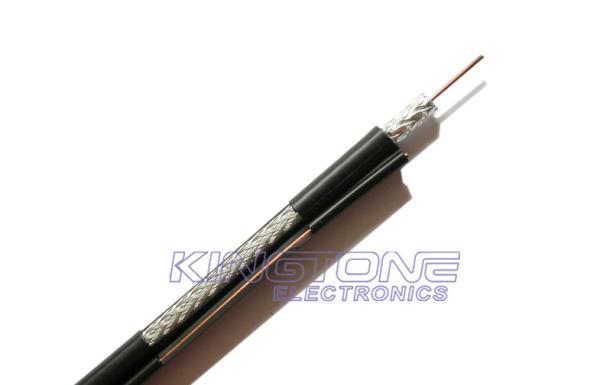 Buy cheap Outdoor RG6 CATV Coaxial Cable 18AWG CCS PE Jacket with Messenger for Satellite TV from wholesalers