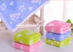 Hot selling 25x25cm cheap cotton guest green hand towels