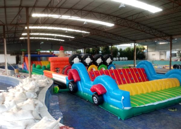 Buy cheap 0.55 mm PVC Tarpaulin Inflatable Amusement Park Outdoor Playground from wholesalers