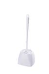 13x40cm 151.3g Toilet Cleaner Brush With Holder Ergonomic Handle 1 Pack White