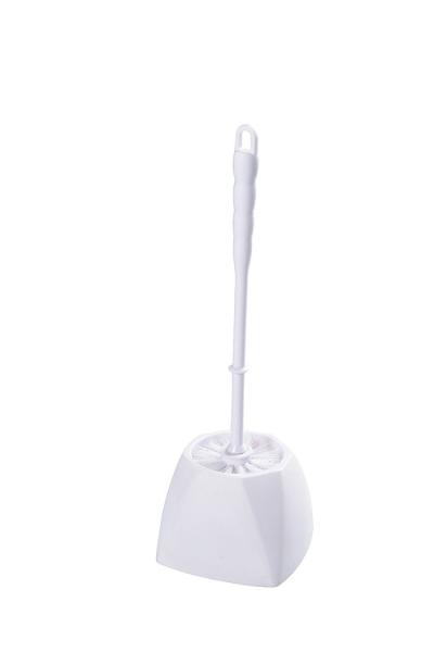 Buy cheap 13x40cm 151.3g Toilet Cleaner Brush With Holder Ergonomic Handle 1 Pack White from wholesalers