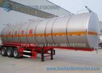 SUS304 2B Chemical Oil Tank Trailer 3 Axle 39000 L Milk Tanker Trailer